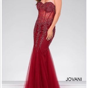 Jovani (5908) Burgundy Dress size 12
